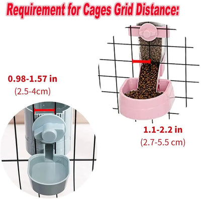 Automatic Pet Feeder Cage Hanging Bowl